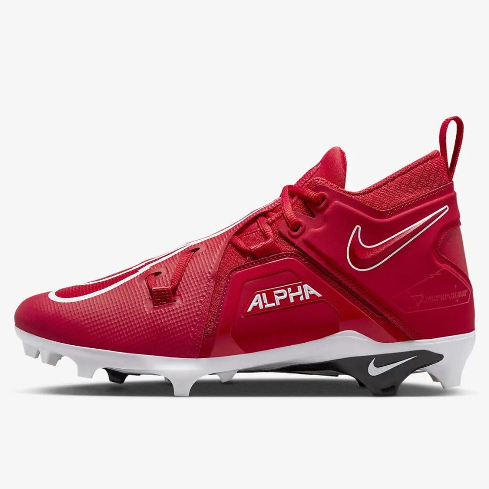 Nike Alpha Menace Pro 3 Mid Mens Football Cleats Red CT6649-616 NEW Size 11 - Picture 5 of 10